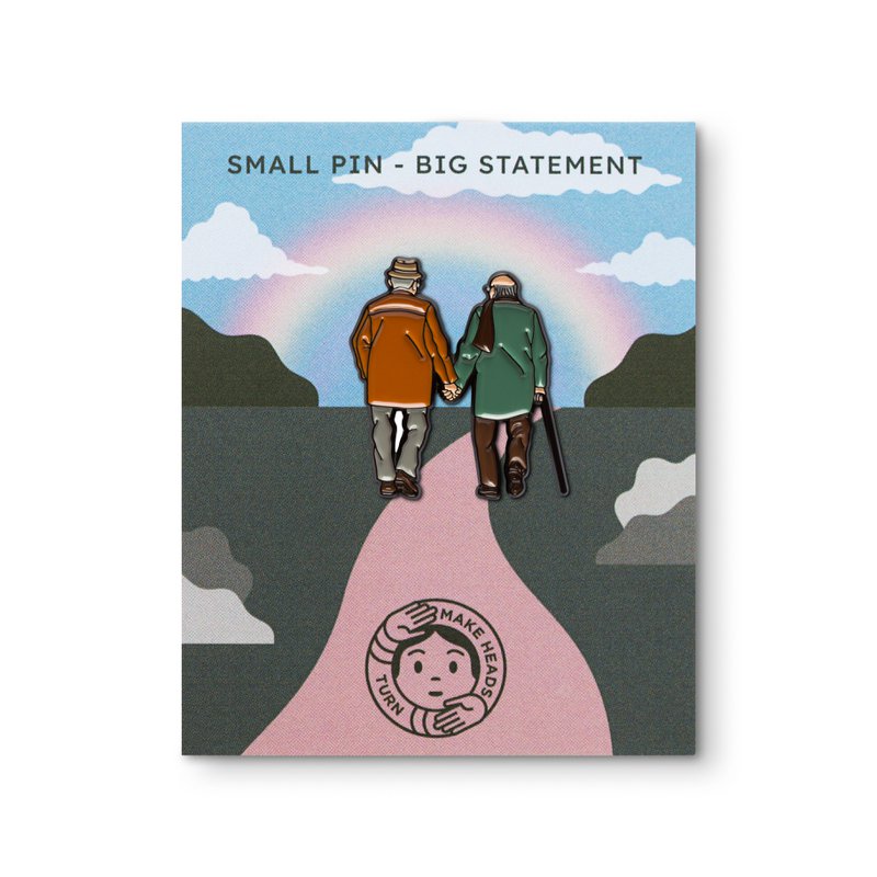 Emaille Pin "Zij aan Zij: Opa's"