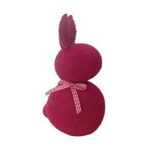 Luna-Leena Easter bunny standing - fuchsia - wool felt - handmade in Nepal