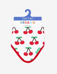 Bio-Baumwoll Baby Tuch mit Kirschen-Druck