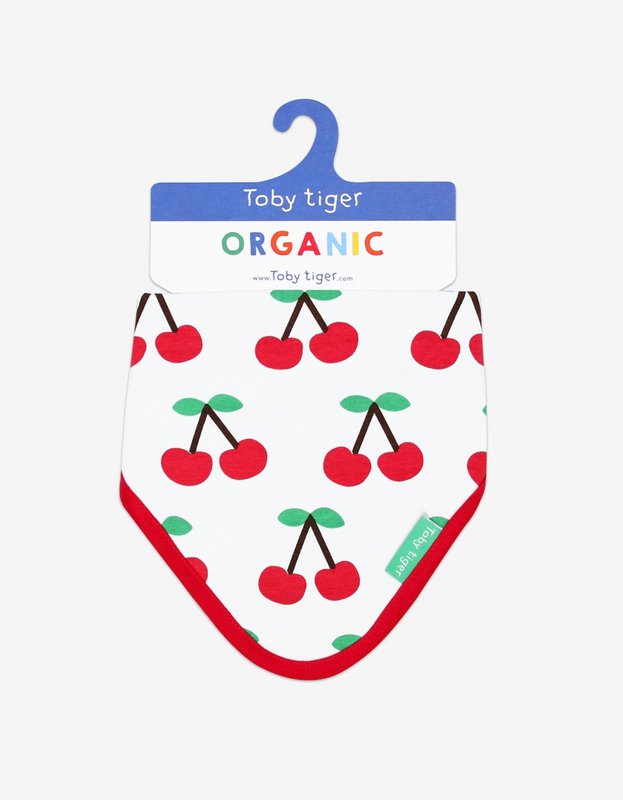 Bio-Baumwoll Baby Tuch mit Kirschen-Druck