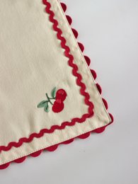 Tovagliette ricamate Cherry Crush - Set di 6