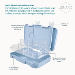 Boîte à lunch enfant étanche avec compartiments - Boîte à lunch Bento maternelle sans BPA - Espace - JENARD