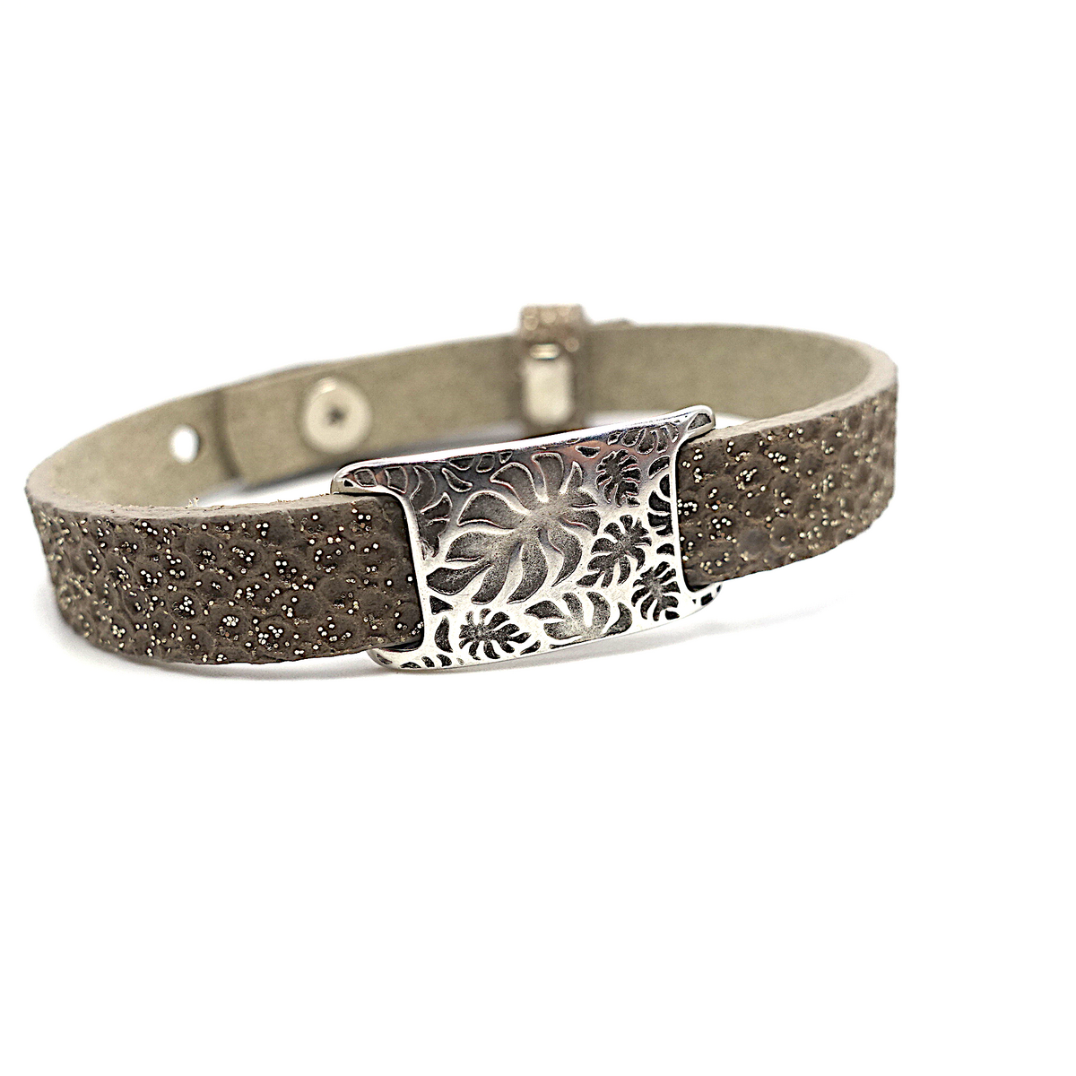 Læderarmbånd Monstera
