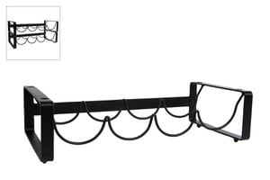 Wine rack Erik black metal 11x40x20cm