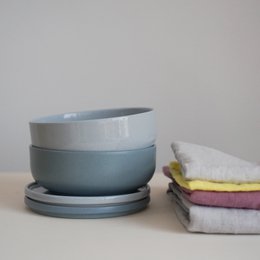 Skål 16 cm Stokrose - arktisk grå - 600 ml