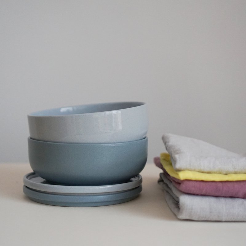 Bowl 16 cm Hollyhock - arctic gray - 600 ml