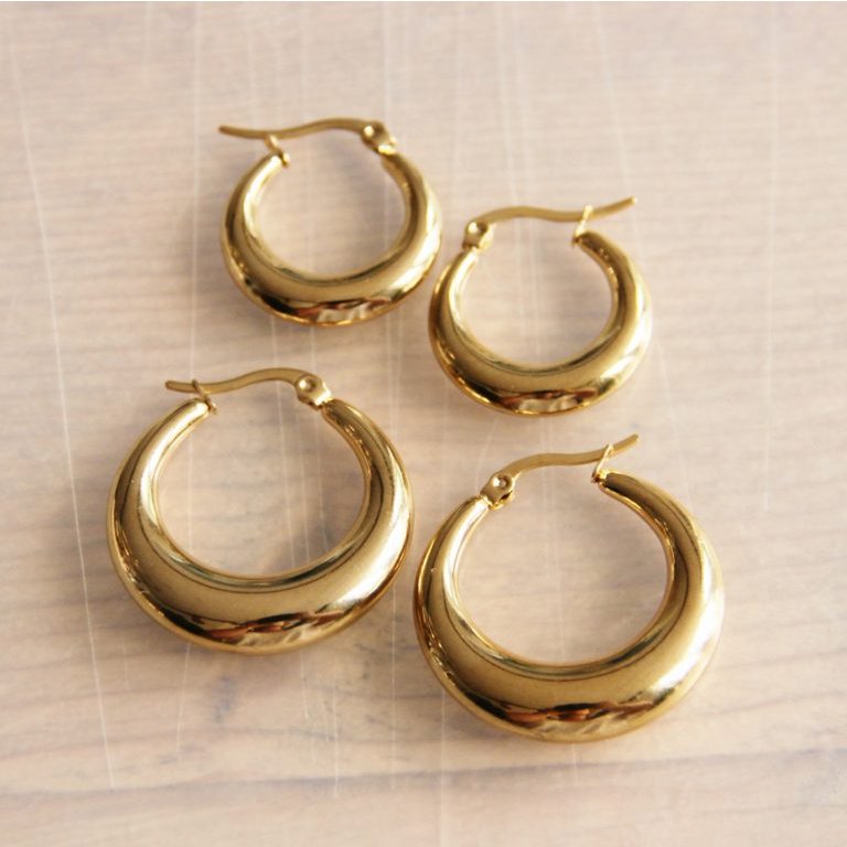 Aro de acero inoxidable 30 mm “ancho” – dorado