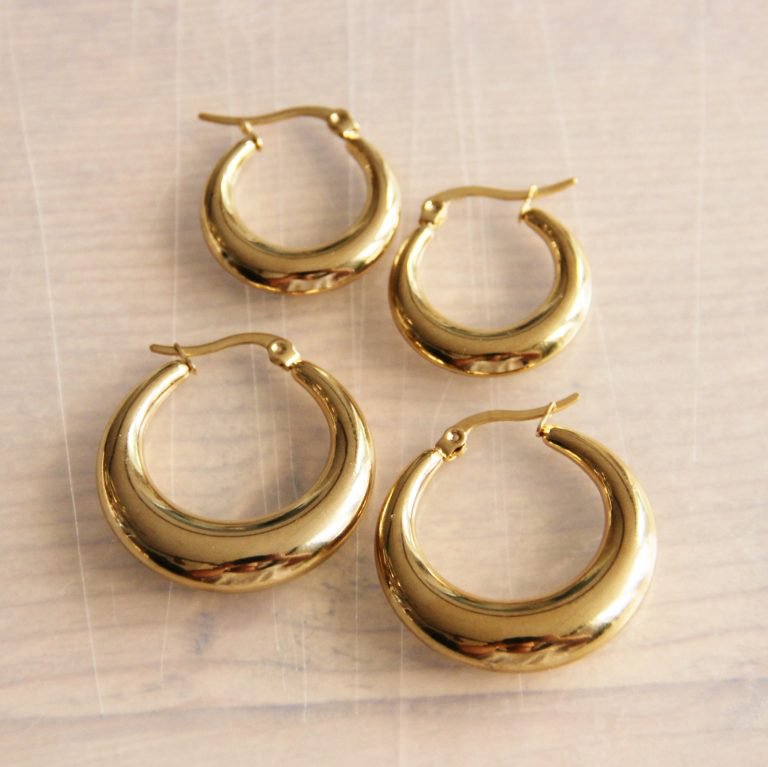 Aro de acero inoxidable 30 mm “ancho” – dorado