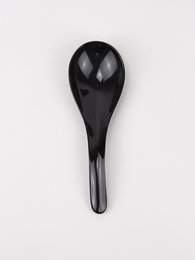 Rice spoon classic in black buffalo horn