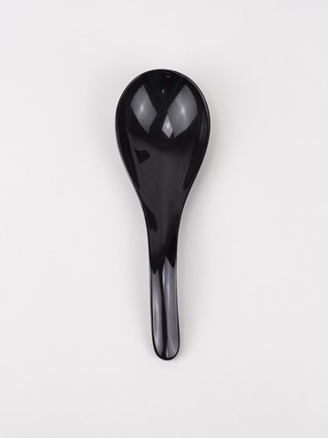 Rice spoon classic in black buffalo horn