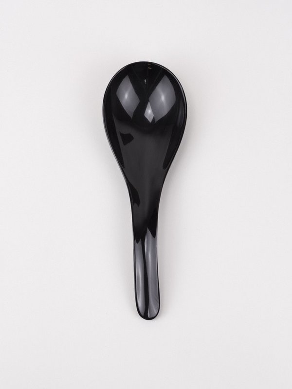 Rice spoon classic in black buffalo horn