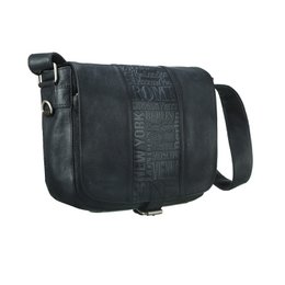 Venticinque sacca a tracolla Antigo City Black *Una borsa due stili *