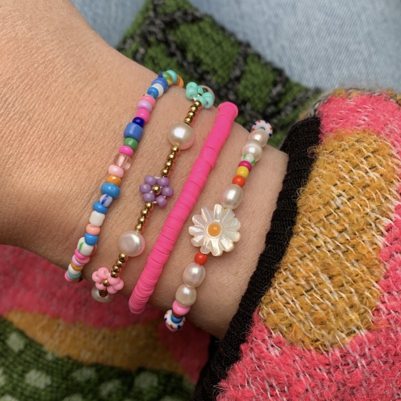 Pulsera | Flores/Perlas