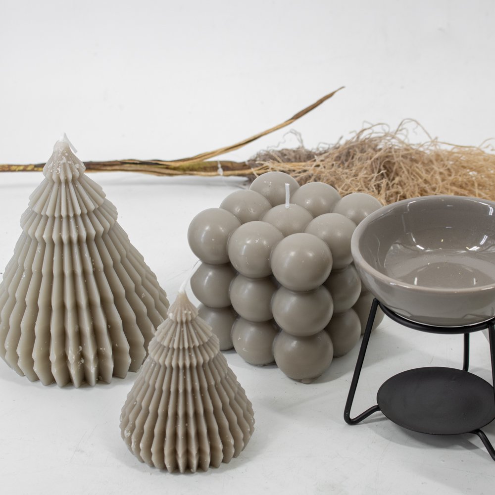 Candle tree modern taupe