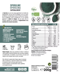 SPIRULINE EN POUDRE - 200G - COMPLÉMENT ALIMENTAIRE