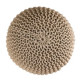 Knitted stool pouf Ø 45 H 30 cm cm seat pouf knitted floor cushion