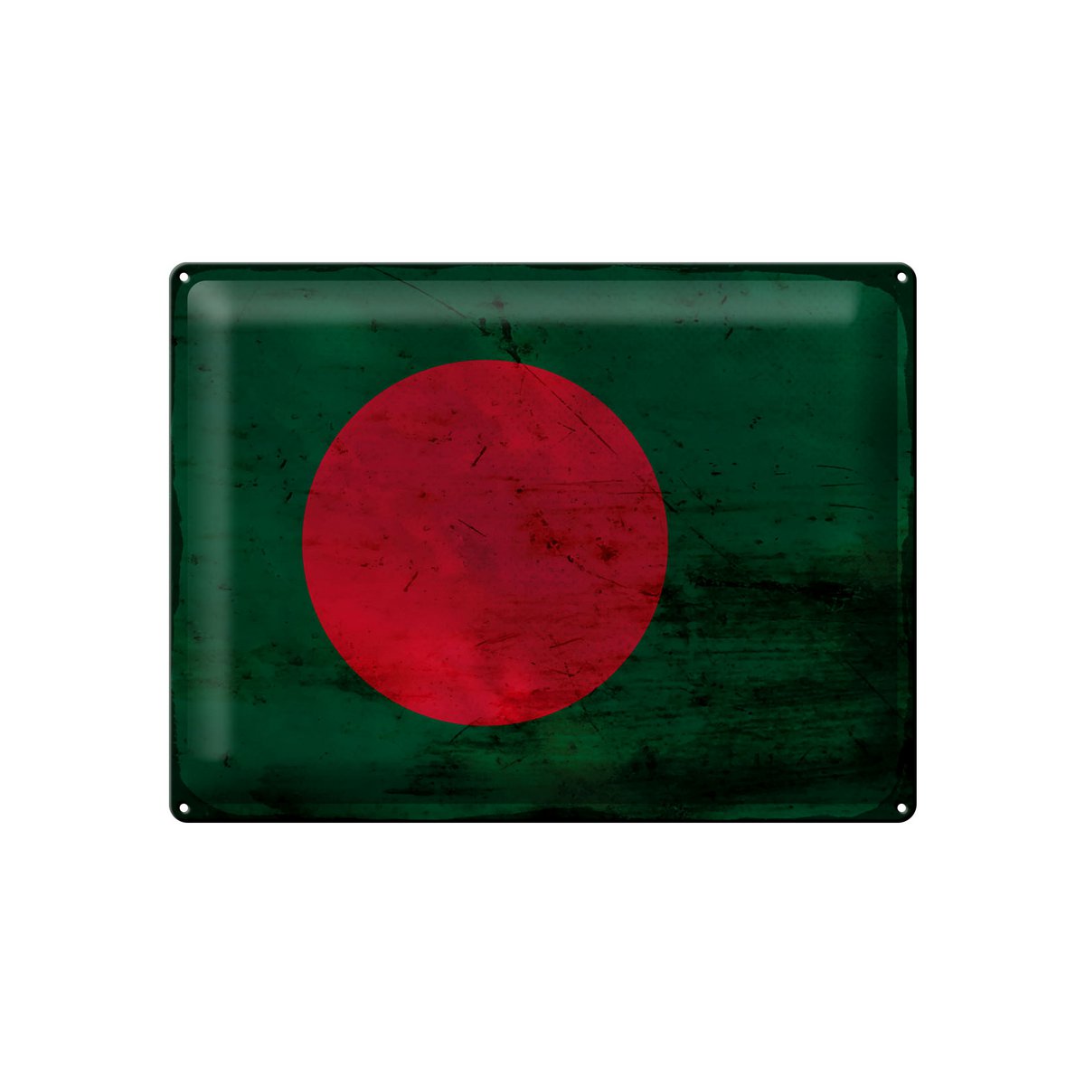 Tin Sign Flag Bangladesh 40x30cm Bangladesh Rust