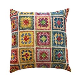 farverig sommerpyntepude Granny Square
