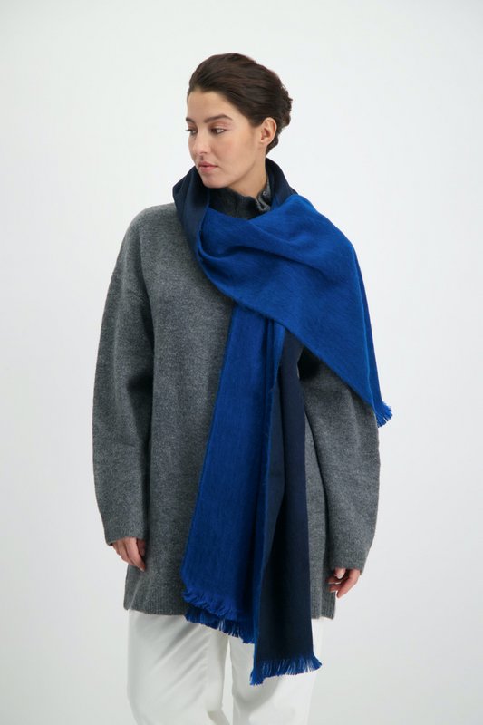 Bufanda Doble Royal / Azul Cobalto