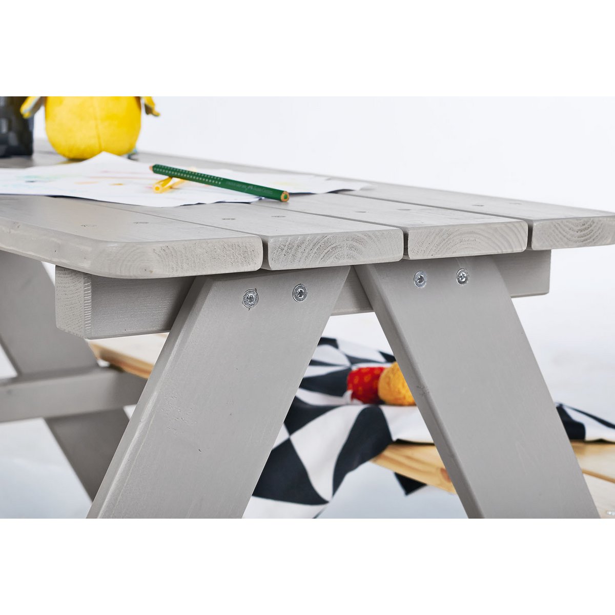 Children´s picnic bench „Nicki für 4”, grey