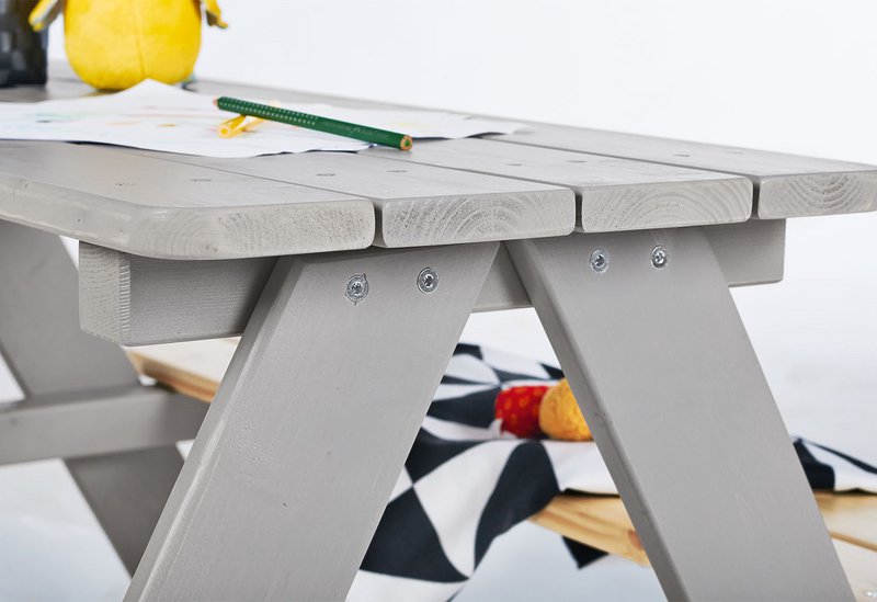 Children´s picnic bench „Nicki für 4”, grey