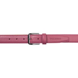 RB4017BS | In Italien hergestellter Damengürtel aus echtem Saffiano-Leder. Pfingstrosenfarbe