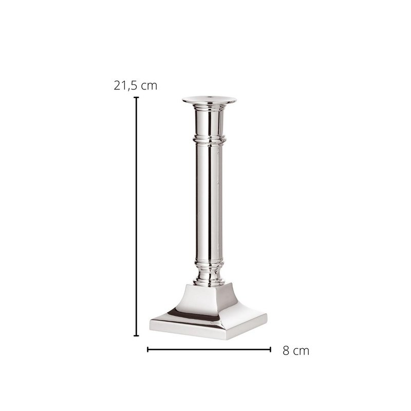 EDZARD kandelaar Kent kandelaar, verzilverd, aanslagbestendig, hoogte 21 cm