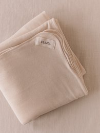 Gebreide + mousseline deken / botercrème