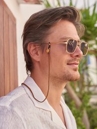 Noir minimaliste | Cordon à lunettes unisexe