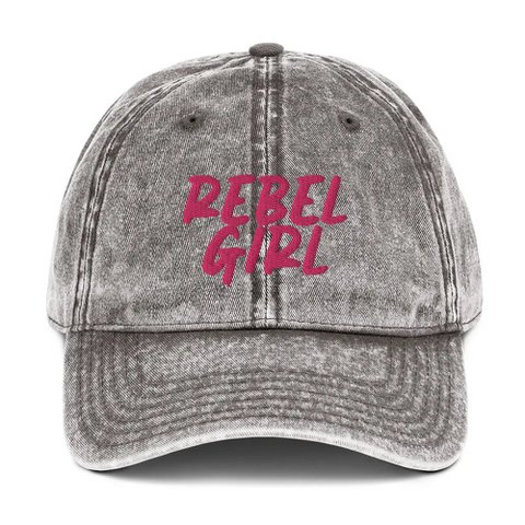 Vintage-Kappe REBEL GIRL Vintage Baumwoll-Twill-Kappe