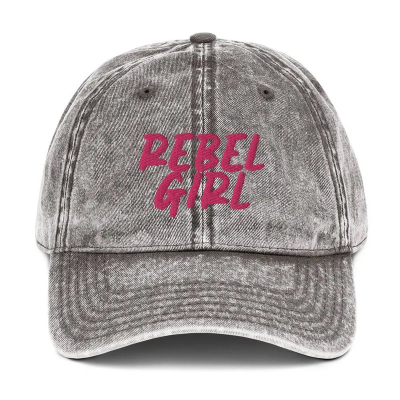 Gorra vintage REBEL GIRL Gorra vintage de sarga de algodón