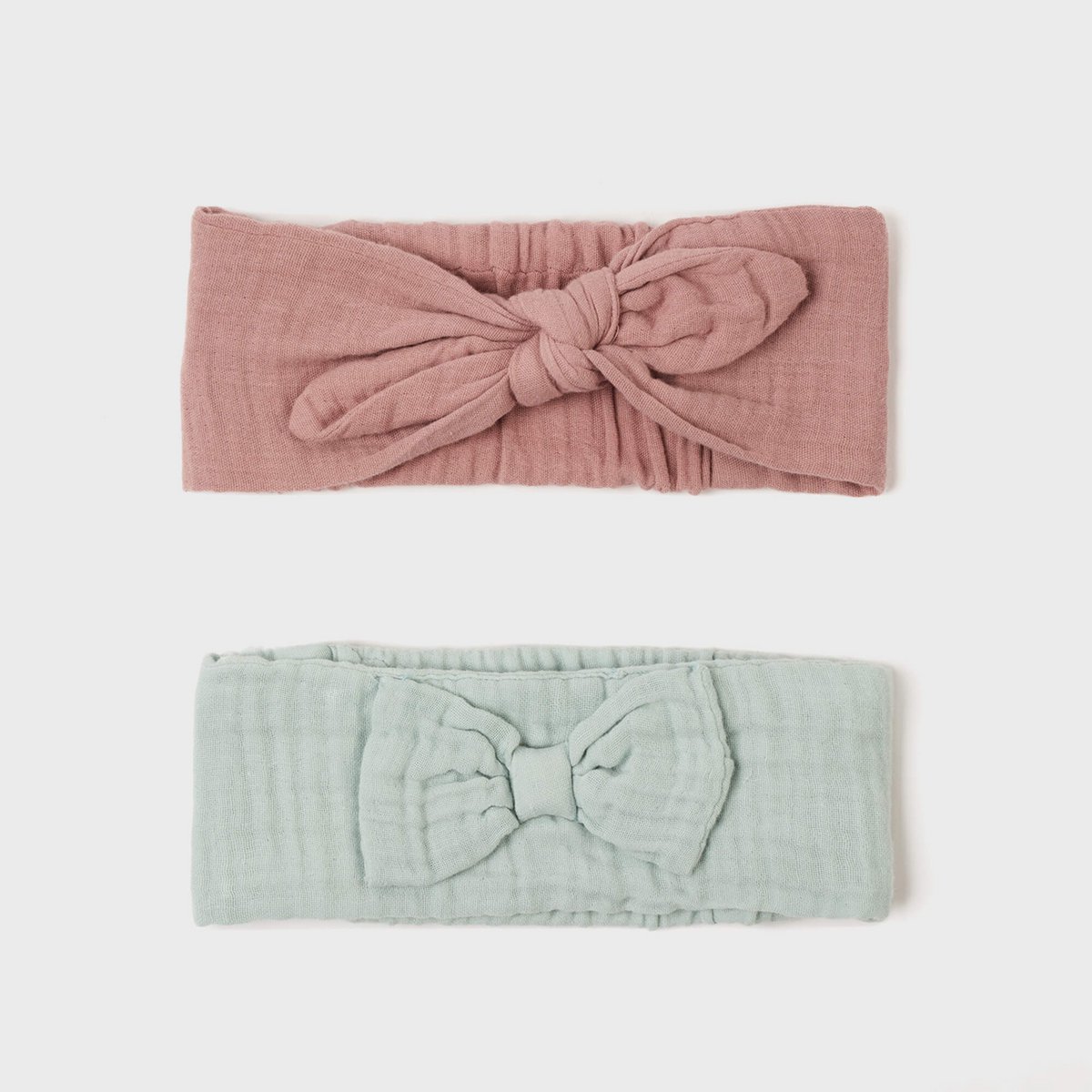OrganicEra Organic Muslin Head Band - 2 pcs, Aqua, Plum