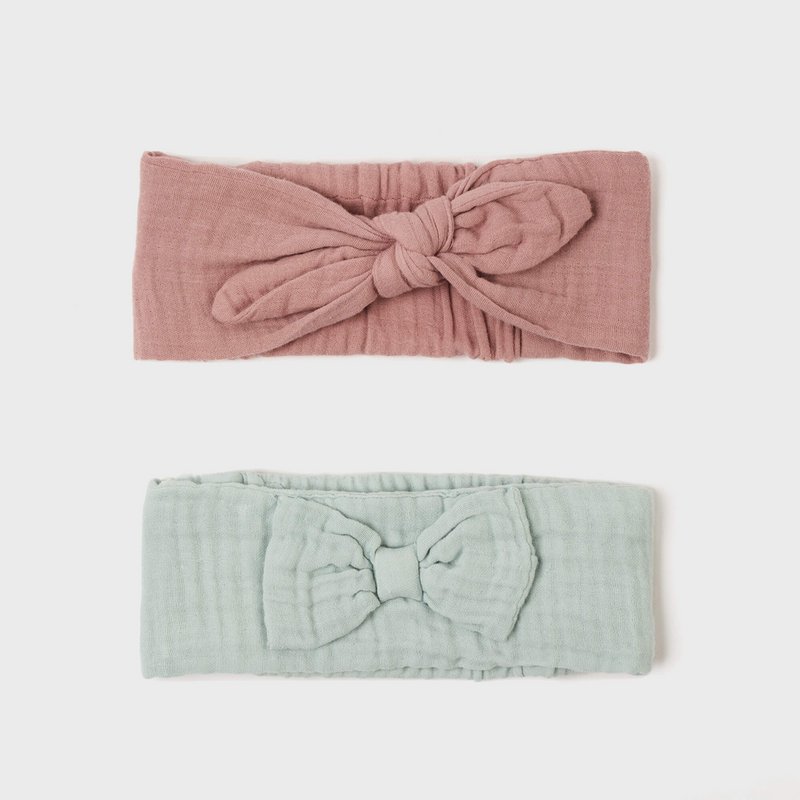 OrganicEra Organic Muslin Head Band - 2 pcs, Aqua, Plum