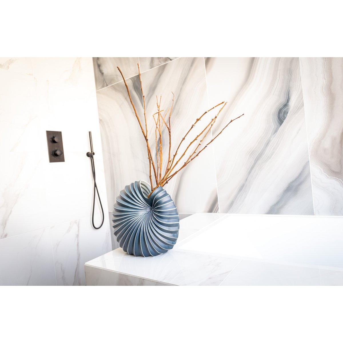 Vase Palm - Bleu Marine Taille L