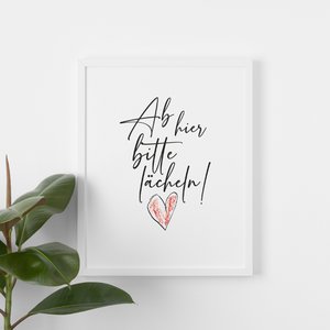 Ab hier bitte lächeln 1 - Poster 5er Set