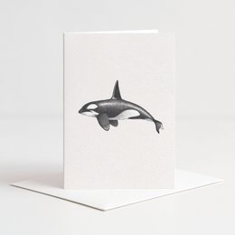 Kaart orka zwart-wit met envelop