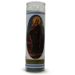 St. Martha Green Wachs'8 beschriftete Kerze