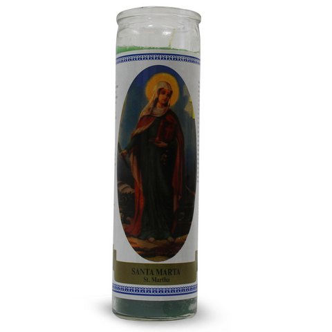 St. Martha Groene wax'8 gelabelde kaars