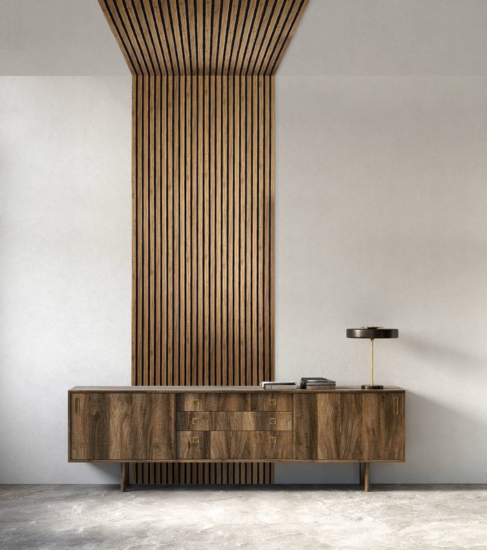Vægpanel / wandpaneel - Olmo 12 x 270 cm