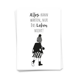 Alles kann warten, nur das Leben nicht - Postkarte 10er Set