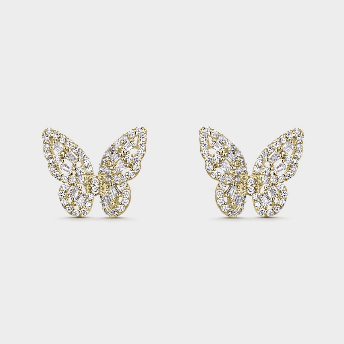 BUTTERFLY EARRINGS IN GOLD PLATED SILVER