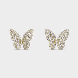 BUTTERFLY EARRINGS IN GOLD PLATED SILVER