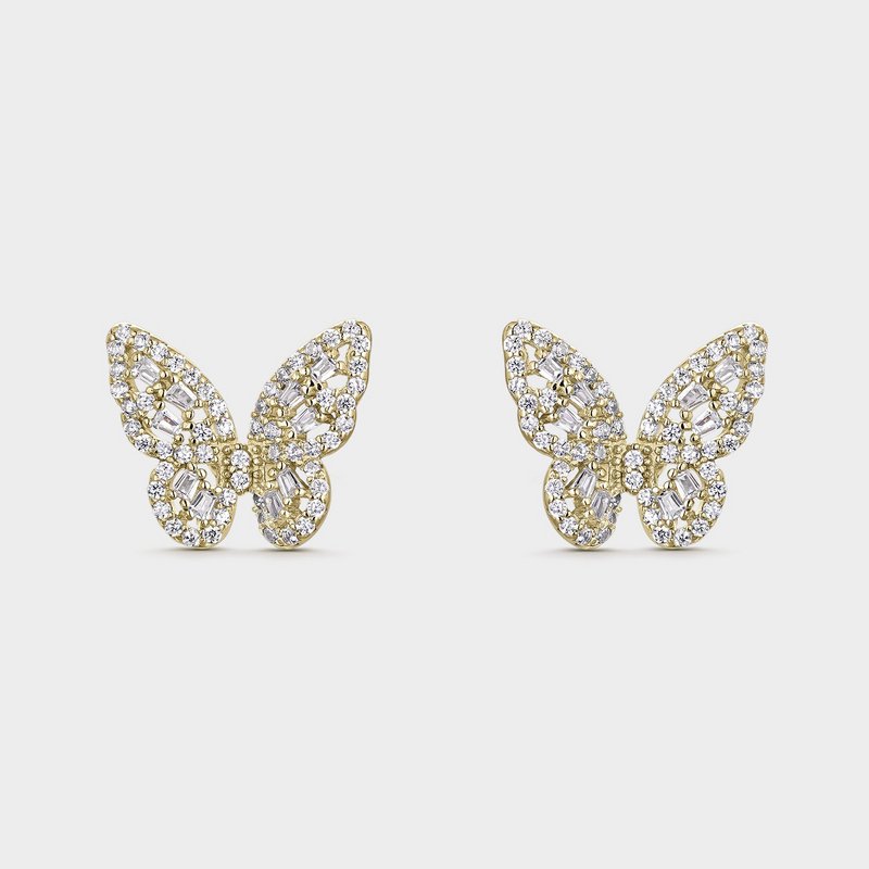 BUTTERFLY EARRINGS IN GOLD PLATED SILVER