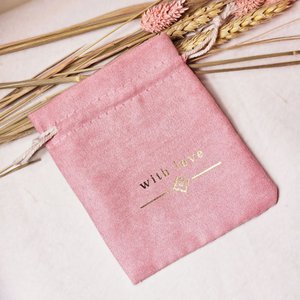 Jeweling bag with love pink