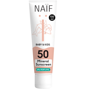 Naïf Mineral Sunscreen 0% perfume for Baby & Kids SPF50 100ML