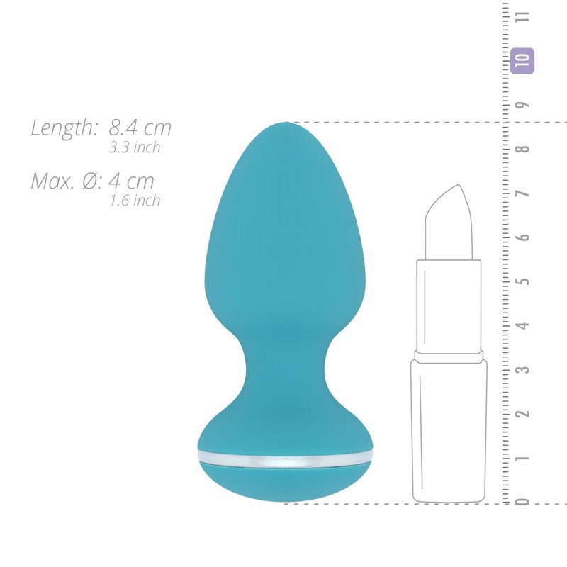 Plug Anal Vibrador Cala Azul - Blanca