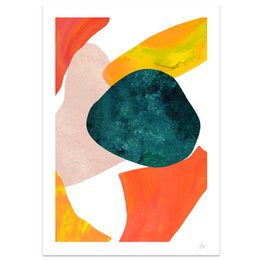 Abstrakte großformatige Shell 2 Kunstdruck