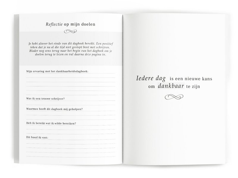 Fyllbooks Diary for Gratitude - Lniany kremowy ze złotą folią