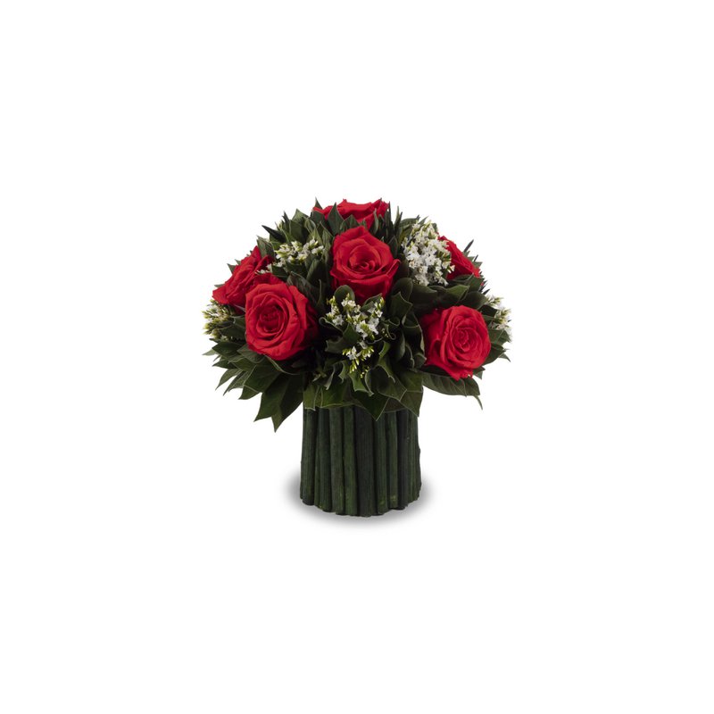 Preserved Flowers Bouquet Red Ø17 H16,5 cm