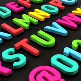Modern magnetic letters - 6 color mix